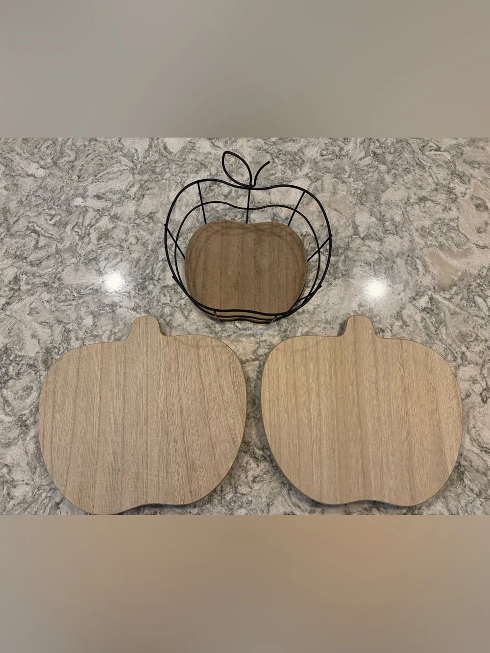 Target set of Fall serving set, 1 apple basket and 2 pumpkin Lazy Susan trays